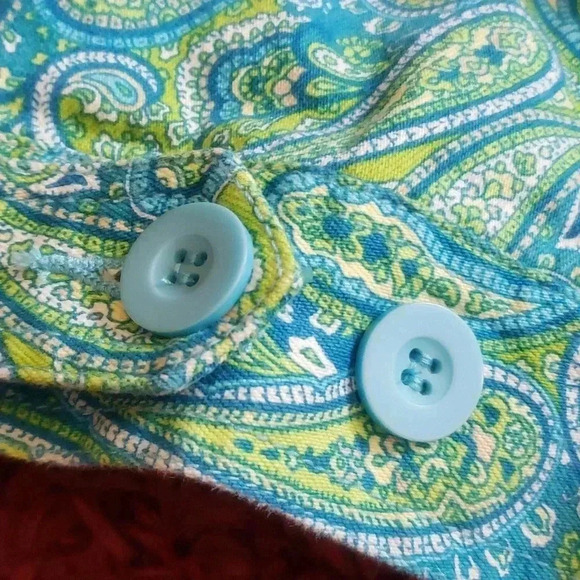 J Crew Size 12 Paisley Multi Colored Shorts Bundle Y2K 90s Crop Jacket XL - Picture 14 of 14